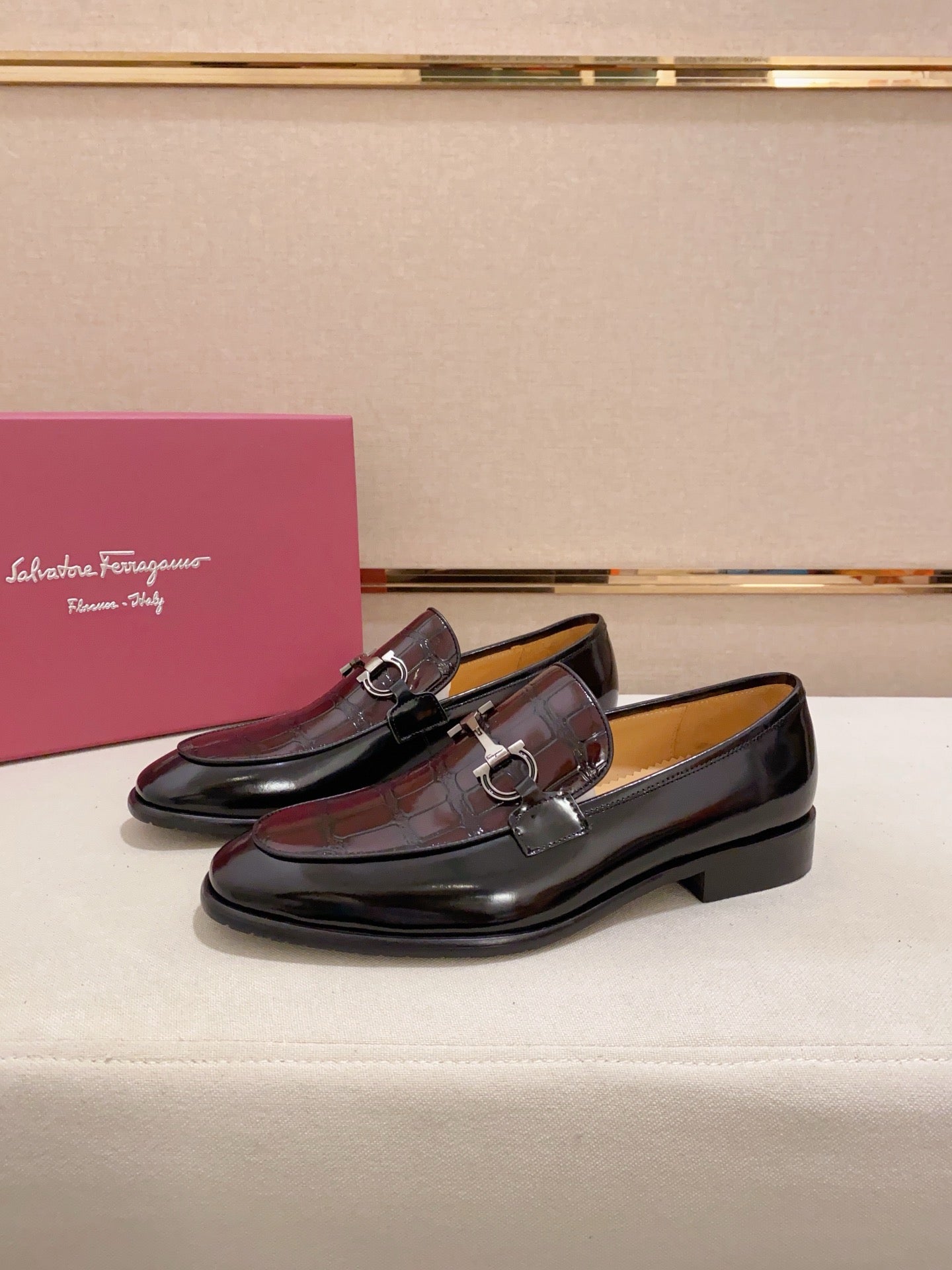 Ferragamo Patent Leather Driving Shoes