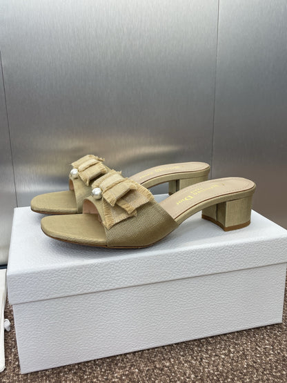 Dior J'Adior Adiorble Tassel Peep-Toe Heeled Sandals – 2025 Spring/Summer Collection