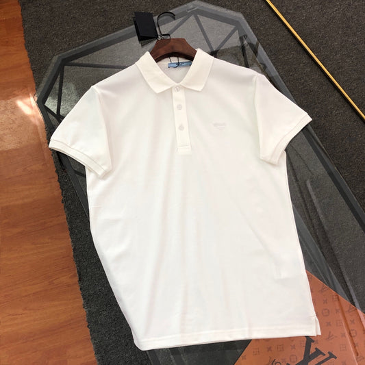 Prada Embroidered Triangle Logo Polo Shirt – 2026SS