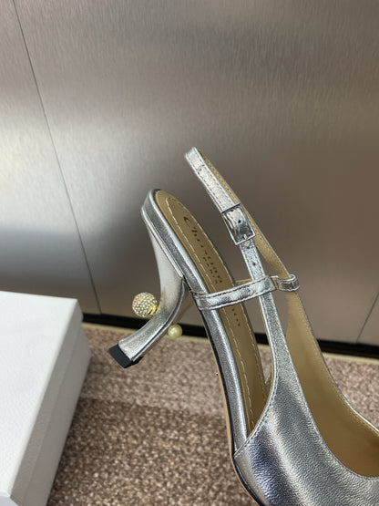 Dior Tribales Pearl Logo Heeled Mules – 2025 Spring/Summer Collection