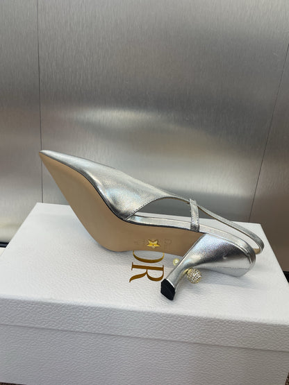 Dior Tribales Pearl Logo Heeled Mules – 2025 Spring/Summer Collection