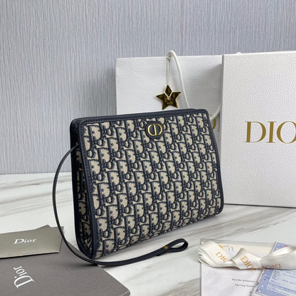 Dior 30 Montaigne Oblique Jacquard Clutch Bag