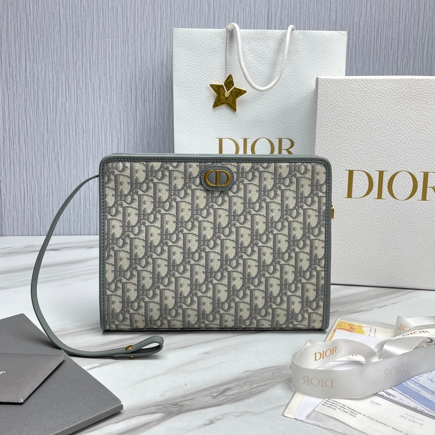 Dior 30 Montaigne Oblique Jacquard Clutch Bag