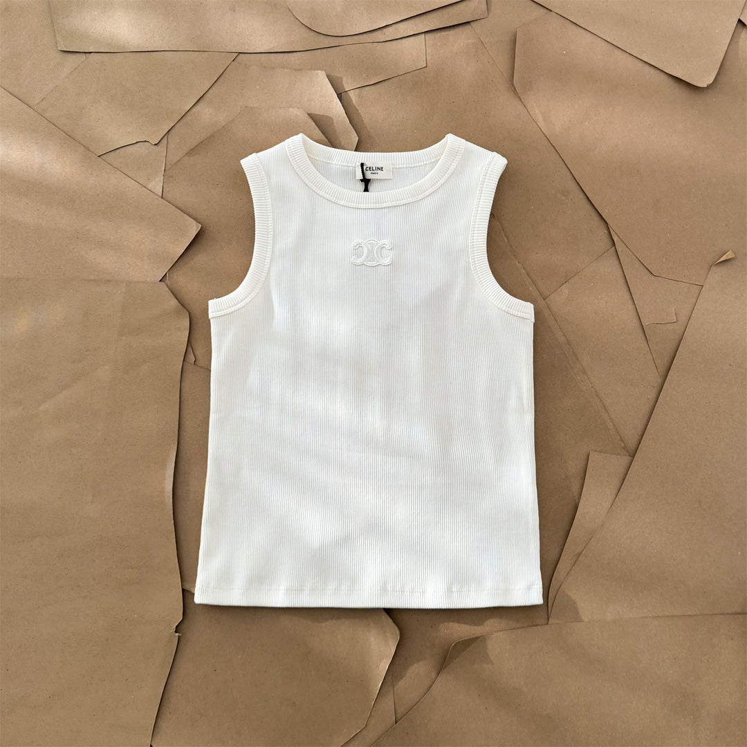 Celine Embroidered Crewneck Vest – 25SS
