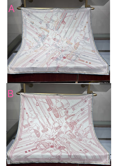 Hermès Stirrup Race Mix Double-Sided Silk Twill Scarf – 2025 Spring Collection