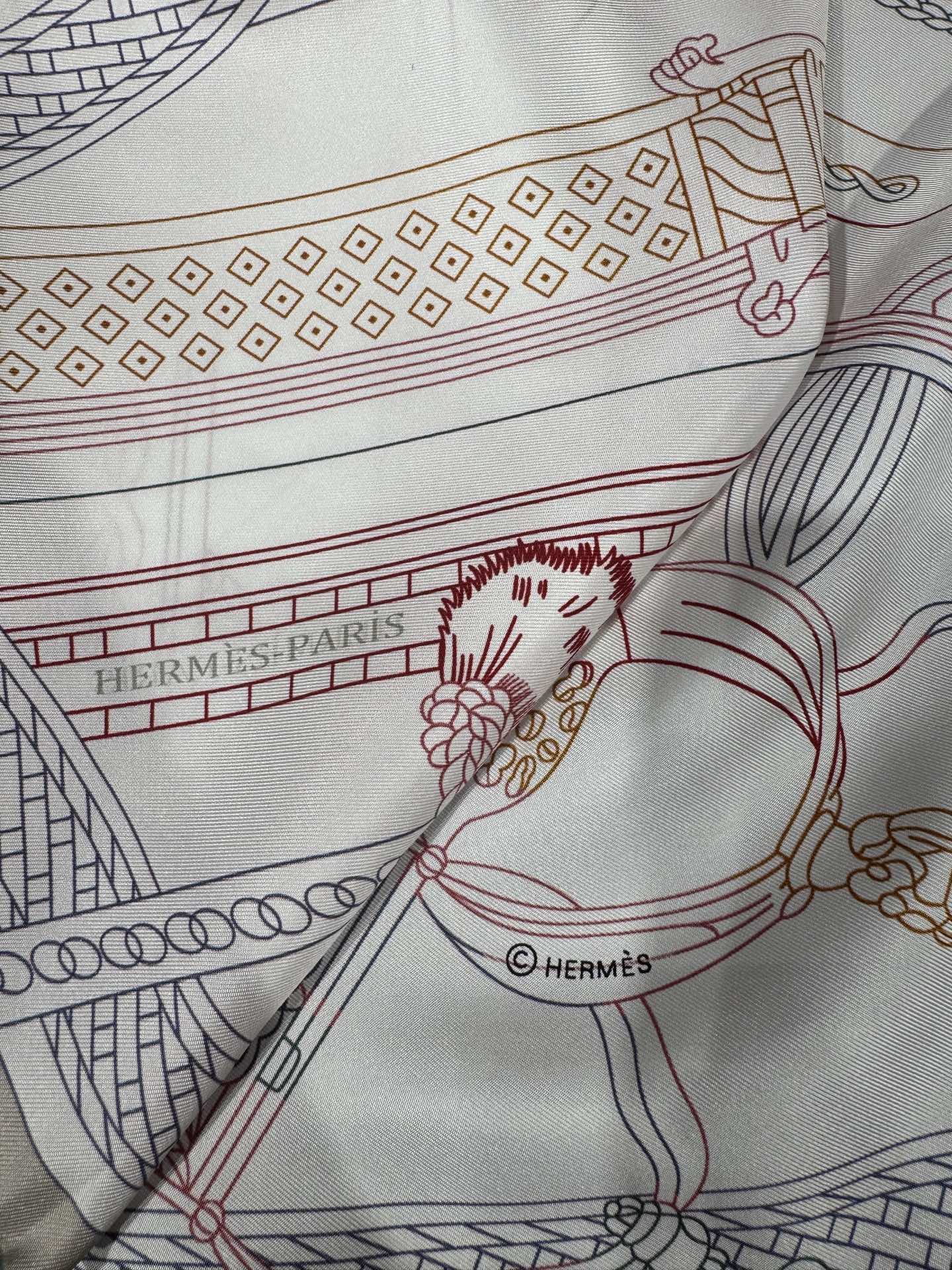 Hermès Stirrup Race Mix Double-Sided Silk Twill Scarf – 2025 Spring Collection