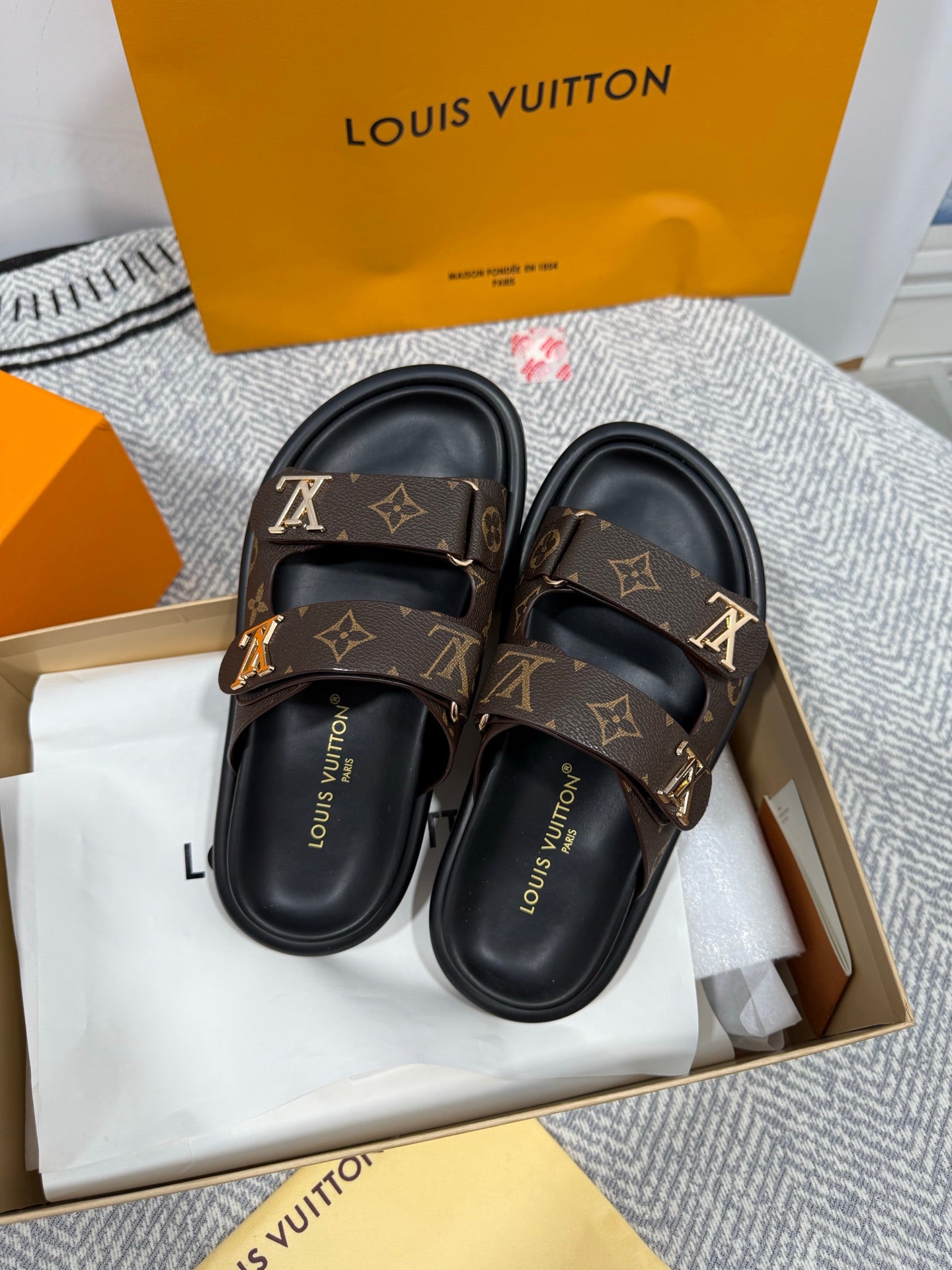 Louis Vuitton Velcro Platform Slippers – Spring/Summer 2024