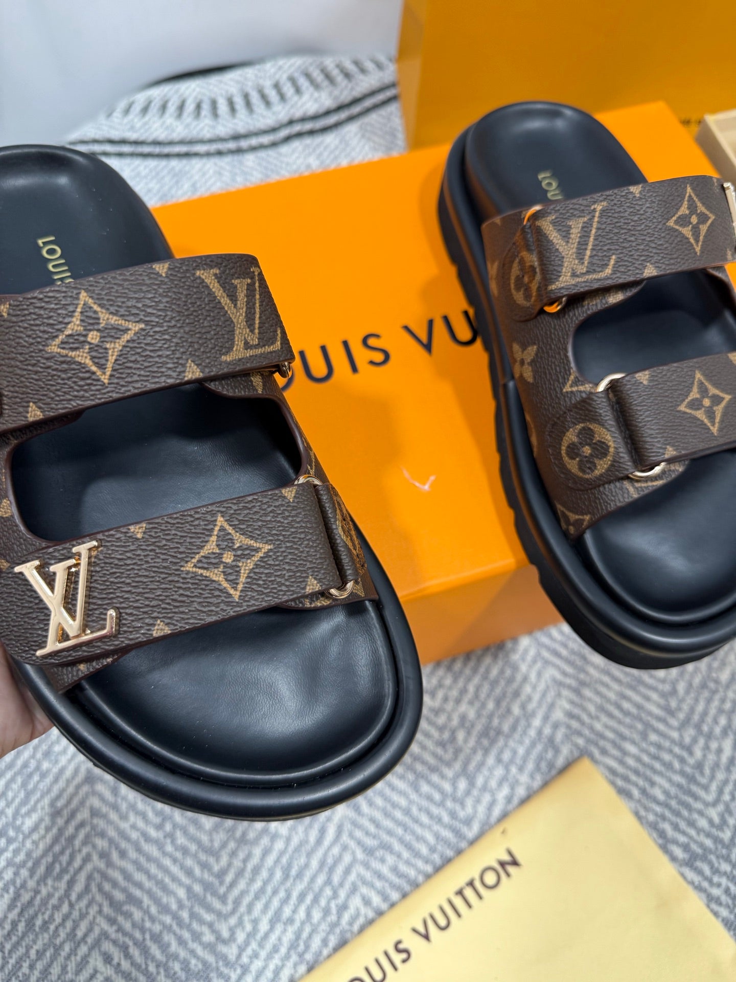 Louis Vuitton Velcro Platform Slippers – Spring/Summer 2024
