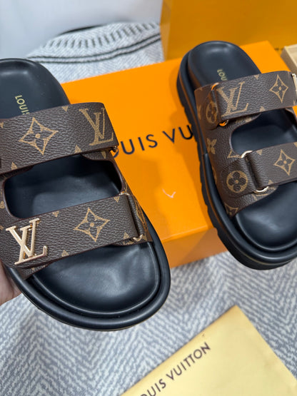 Louis Vuitton Velcro Platform Slippers – Spring/Summer 2024