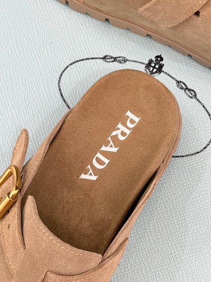 Prada Triangle Logo Birkenstock Slippers – Spring/Summer Collection