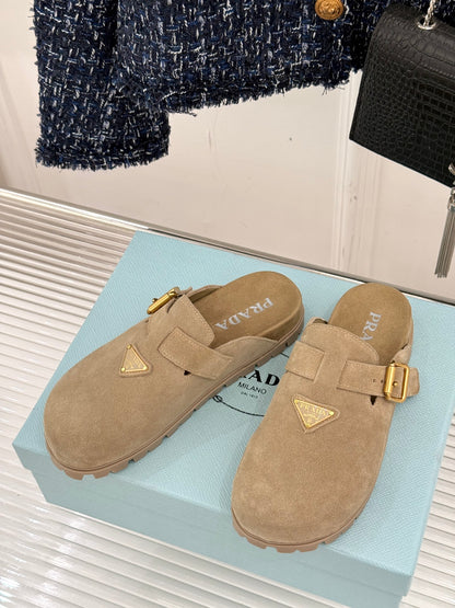Prada Triangle Logo Birkenstock Slippers – Spring/Summer Collection