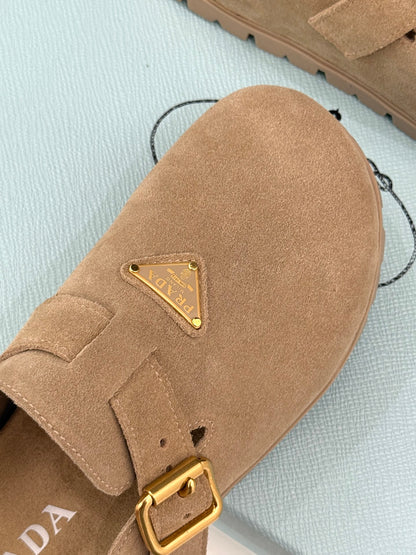 Prada Triangle Logo Birkenstock Slippers – Spring/Summer Collection