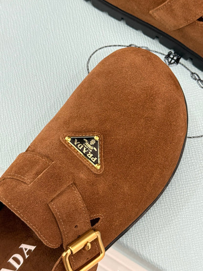 Prada Triangle Logo Birkenstock Slippers – Spring/Summer Collection