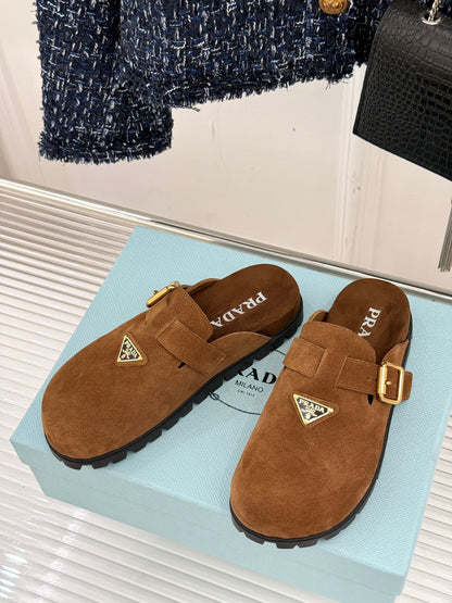 Prada Triangle Logo Birkenstock Slippers – Spring/Summer Collection