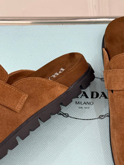 Prada Triangle Logo Birkenstock Slippers – Spring/Summer Collection