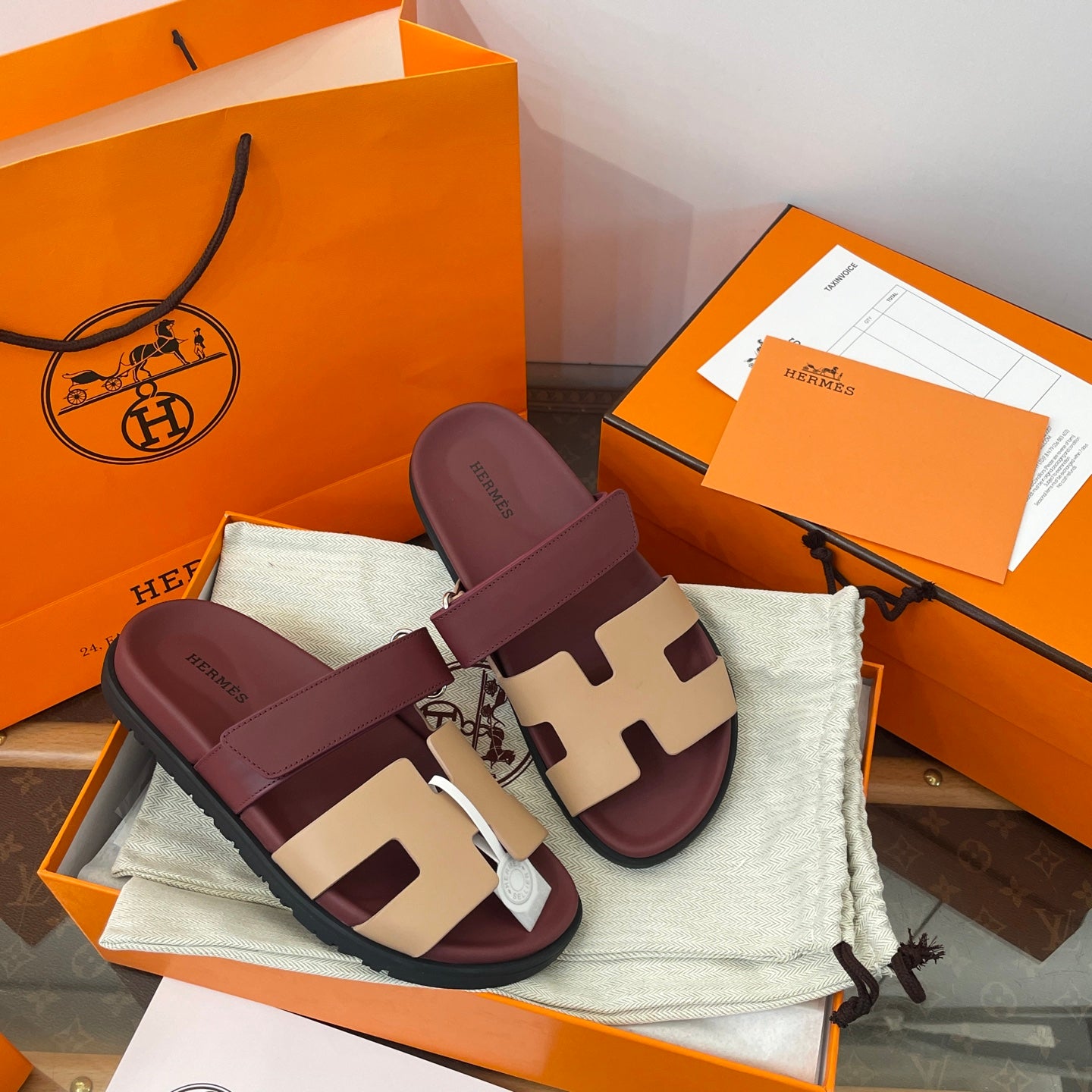 Hermès Chypre Suede Sandals