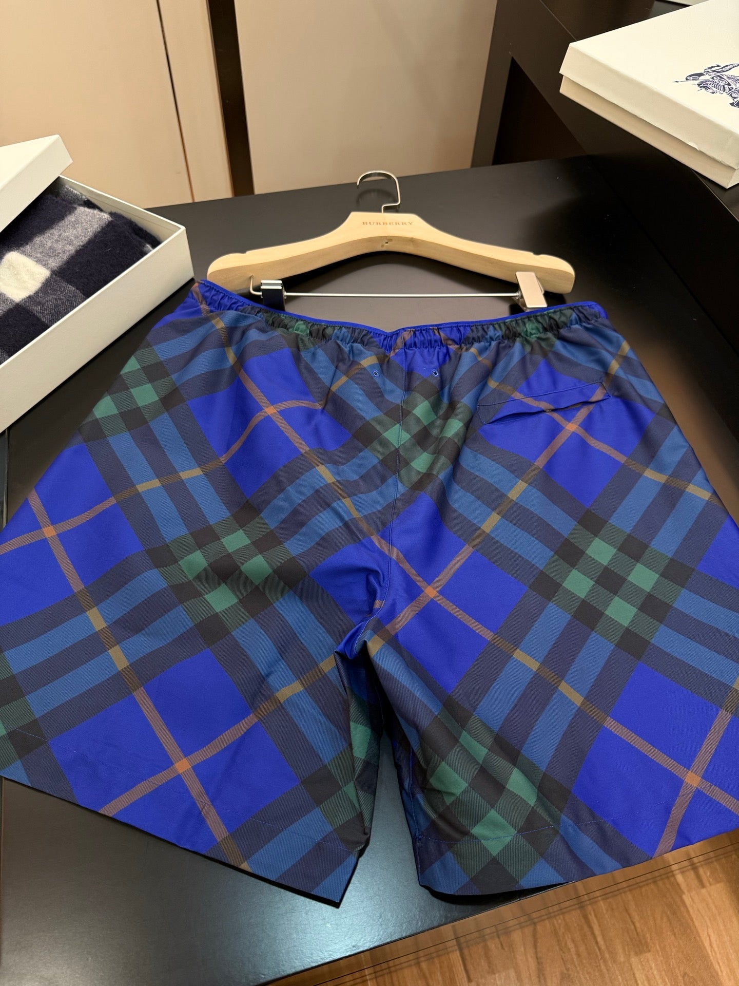 Burberry Diagonal Check Swim Shorts