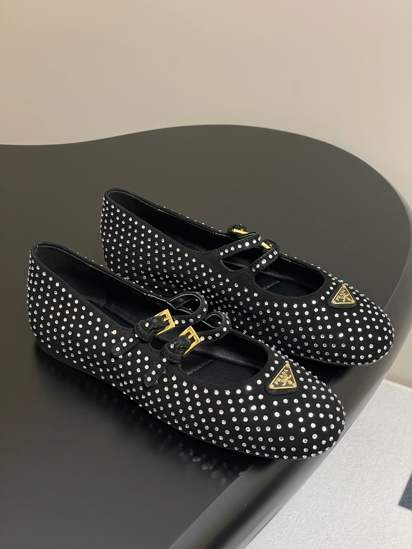 Prada Rhinestone Mary Jane Ballet Flats – 25SS Collection