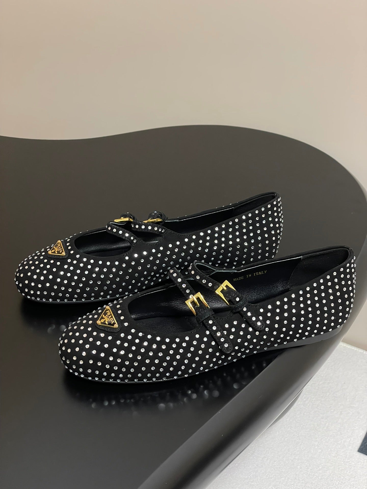 Prada Rhinestone Mary Jane Ballet Flats – 25SS Collection