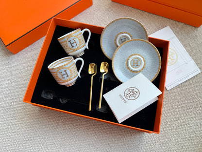 Hermès Mosaic Bone China Coffee Cup Set