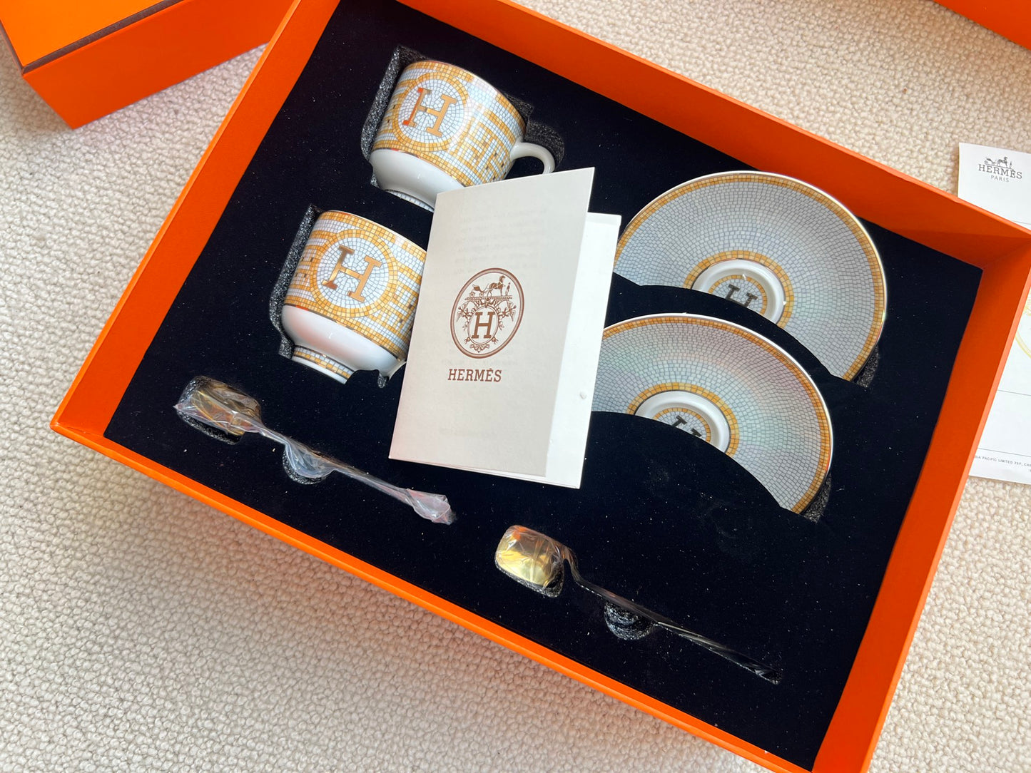 Hermès Mosaic Bone China Coffee Cup Set