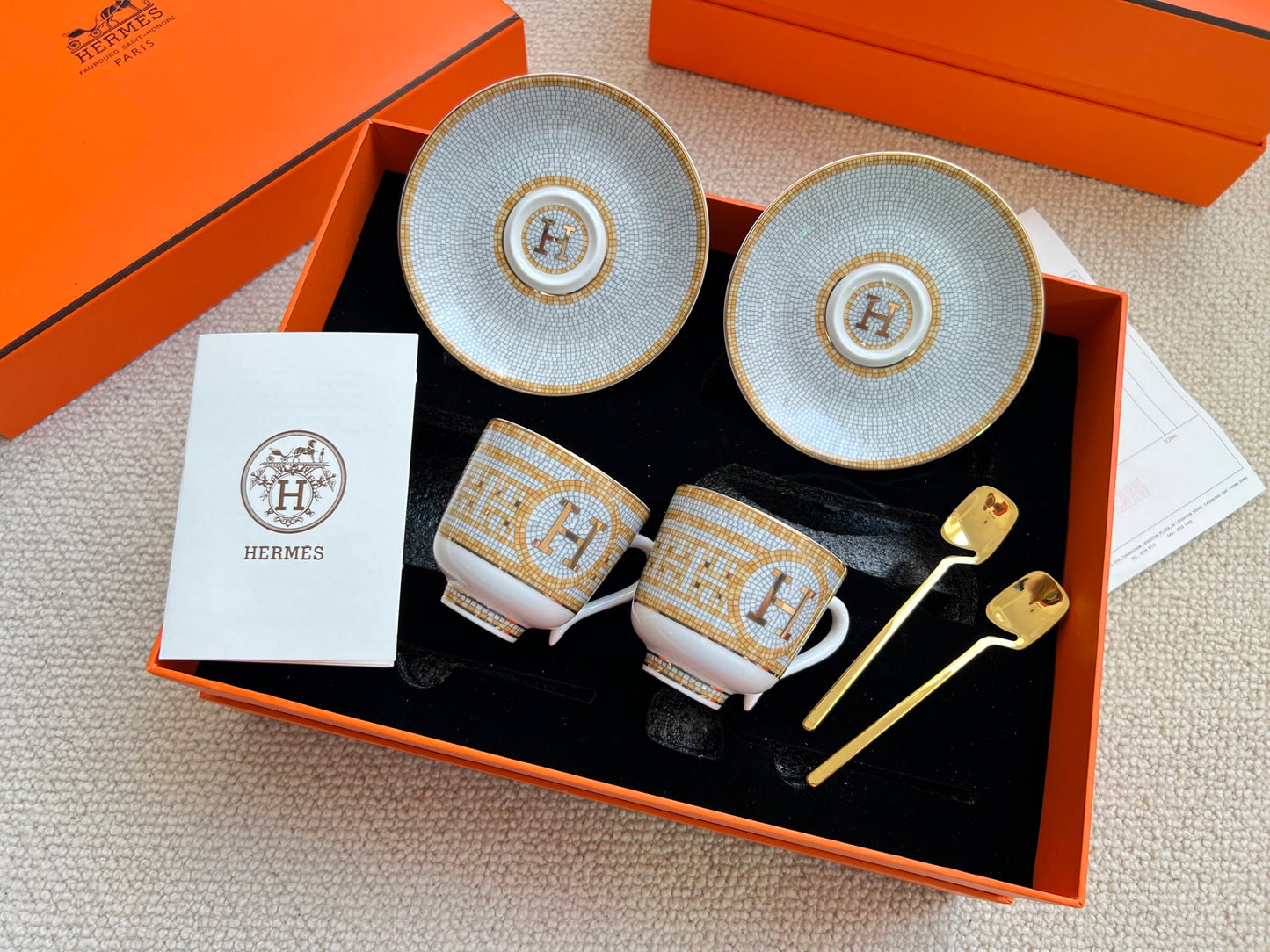 Hermès Mosaic Bone China Coffee Cup Set
