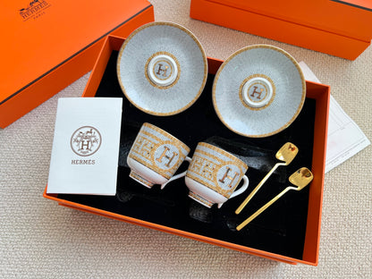 Hermès Mosaic Bone China Coffee Cup Set