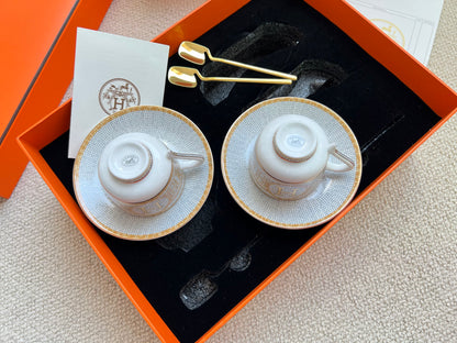 Hermès Mosaic Bone China Coffee Cup Set