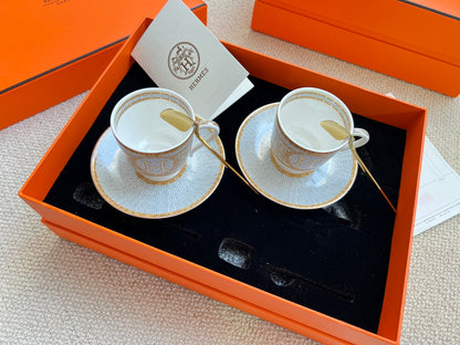 Hermès Mosaic Bone China Coffee Cup Set