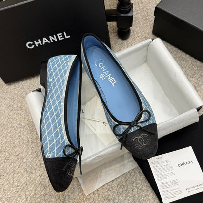 Chanel Classic Denim Ballet Flats – Spring/Summer Collection – 25SS