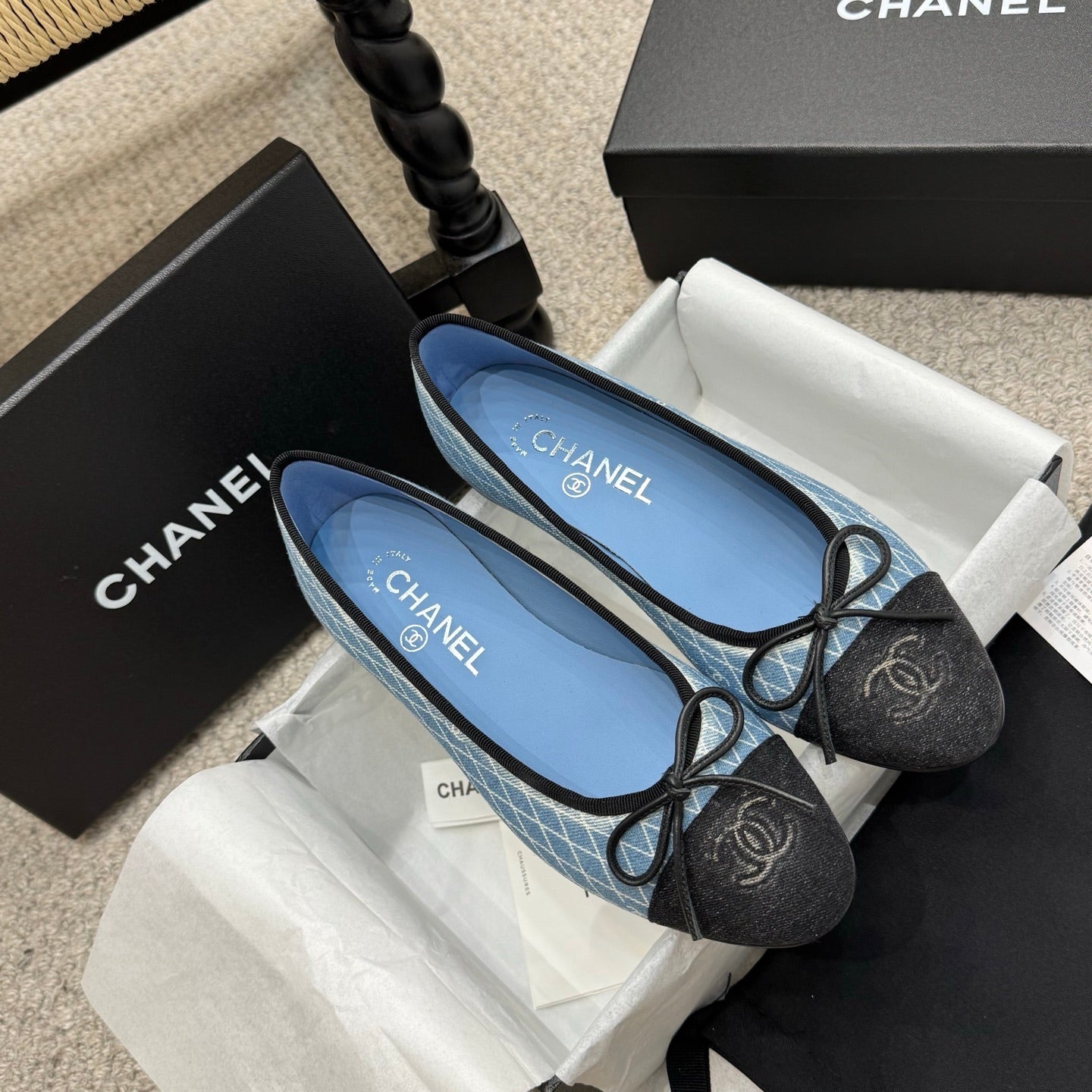 Chanel Classic Denim Ballet Flats – Spring/Summer Collection – 25SS