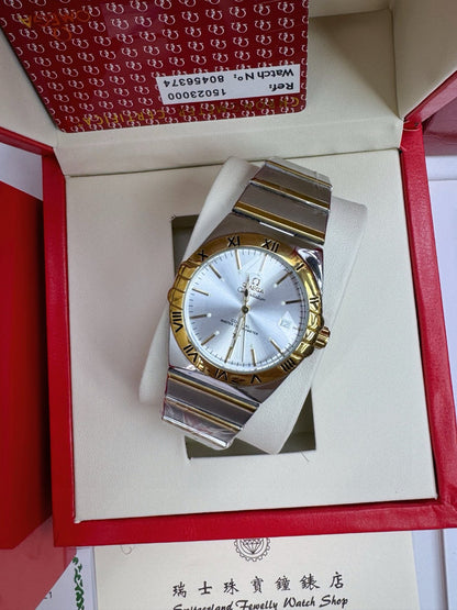 Omega Constellation Mechanical Gold/Blue Dial Watch