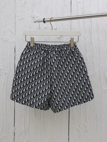 Dior Gold Taffeta Jacquard Oblique Shorts – 2025
