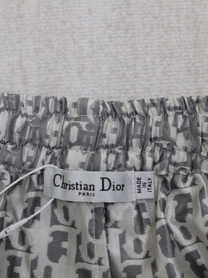 Dior Gold Taffeta Jacquard Oblique Shorts – 2025