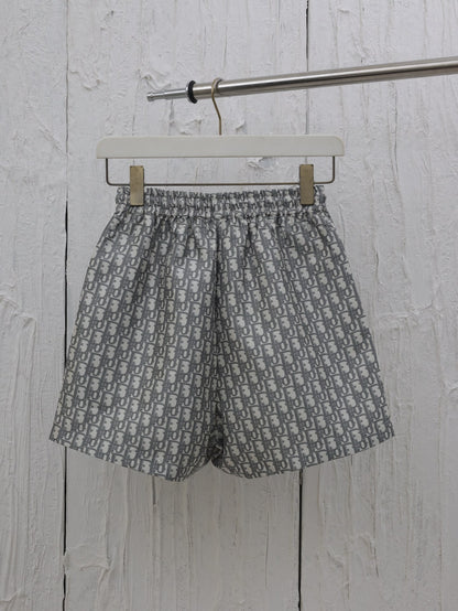 Dior Gold Taffeta Jacquard Oblique Shorts – 2025