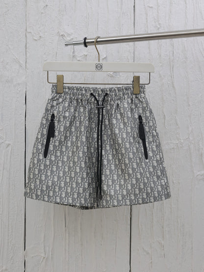 Dior Gold Taffeta Jacquard Oblique Shorts – 2025
