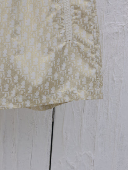 Dior Gold Taffeta Jacquard Oblique Shorts – 2025