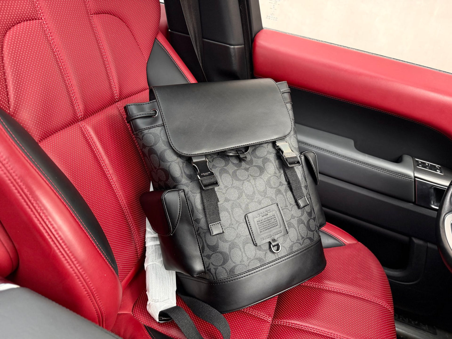 Coach Rivington 29 Monogram Coated Canvas Backpack