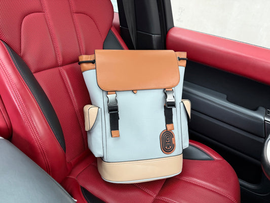 Coach Rivington Color-Block Leather Backpack