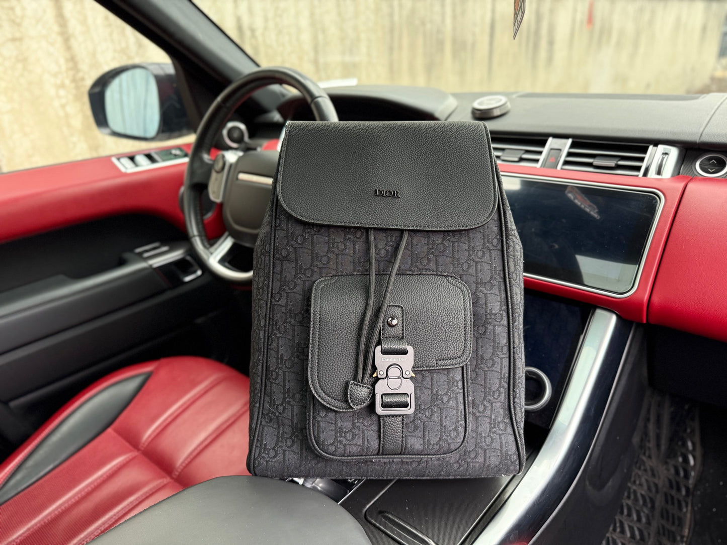 Dior Oblique Saddle Grained Leather Men's Backpack