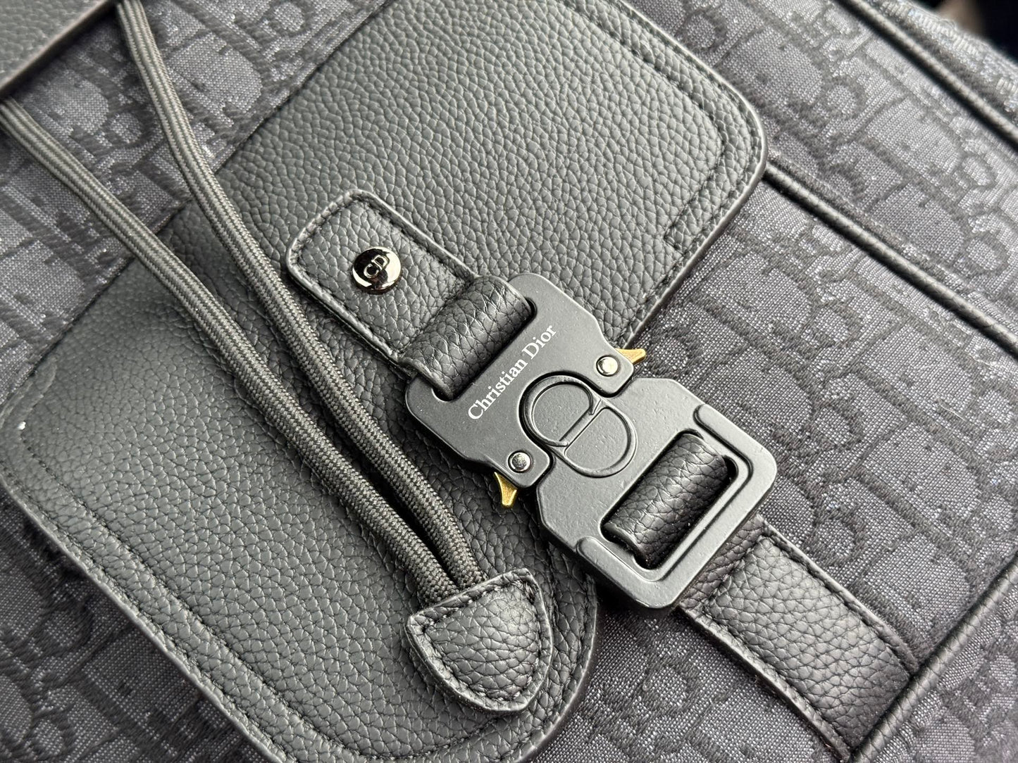 Dior Oblique Saddle Grained Leather Men's Backpack