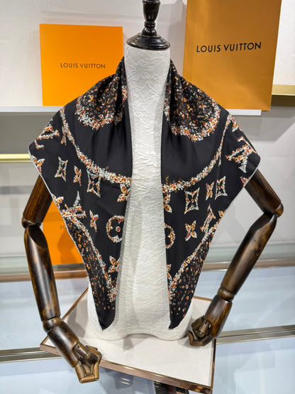 Louis Vuitton 18 Momme Silk Twill Square Scarf – 2025 Spring Collection