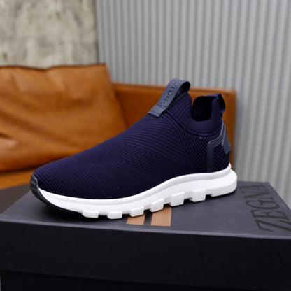 Zegna Cashmere Flyknit Sneakers