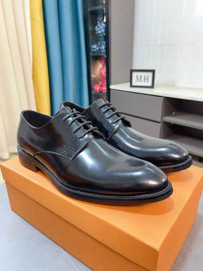 Louis Vuitton Men's Business Casual Leather Shoes
