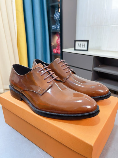 Louis Vuitton Men's Business Casual Leather Shoes