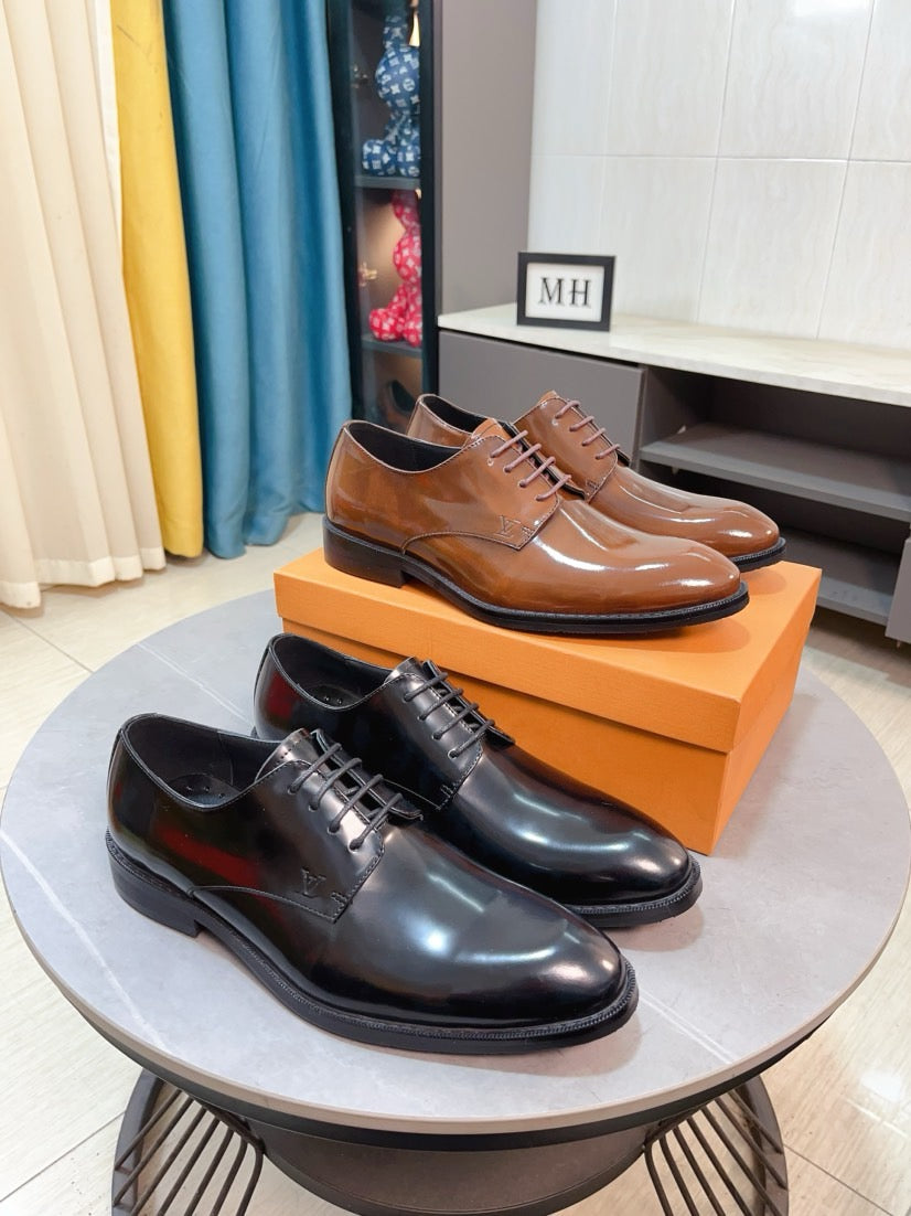 Louis Vuitton Men's Business Casual Leather Shoes