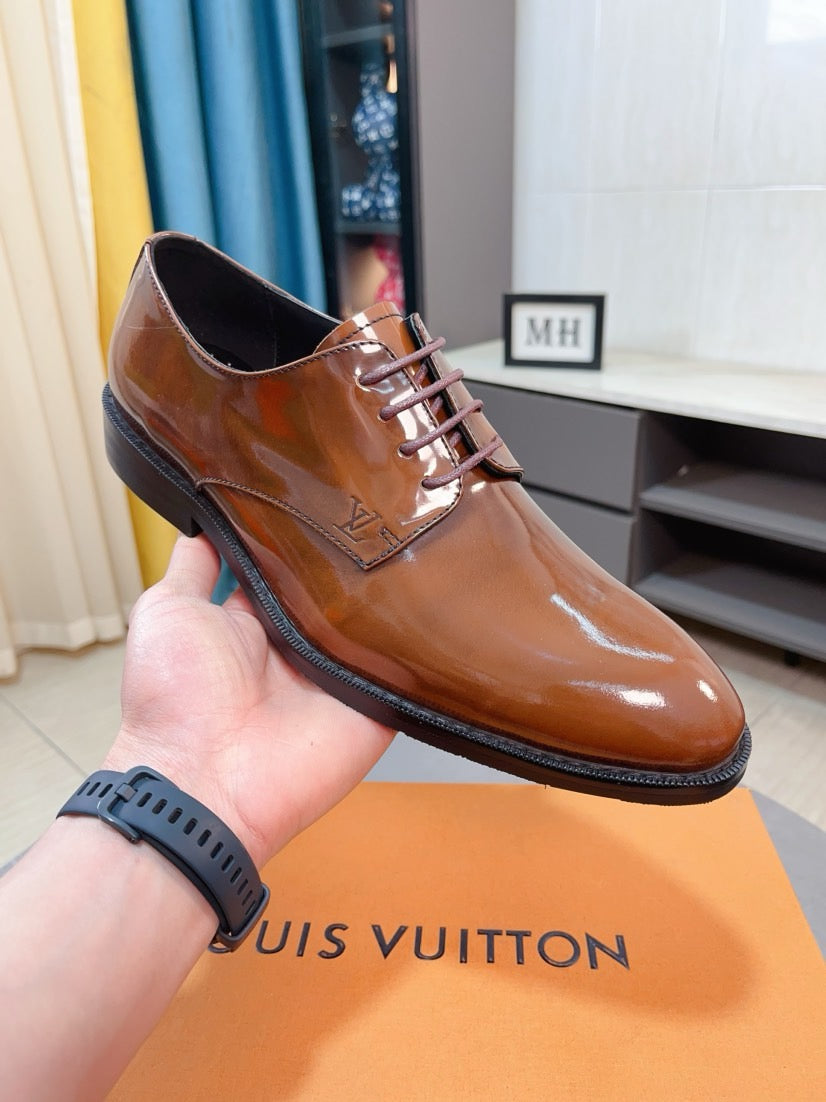 Louis Vuitton Men's Business Casual Leather Shoes