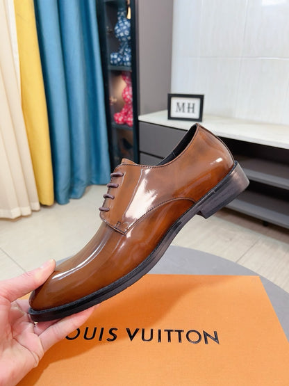Louis Vuitton Men's Business Casual Leather Shoes