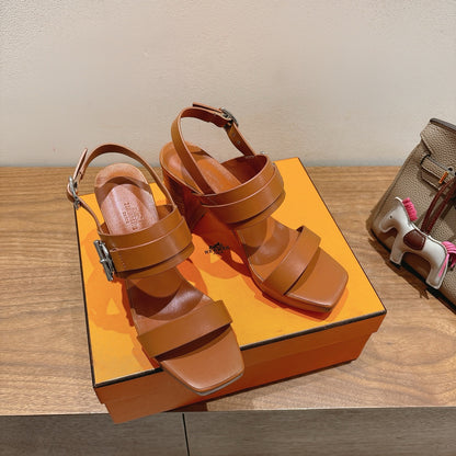 Hermes Color Block Flat Sandals – 2025 New Collection