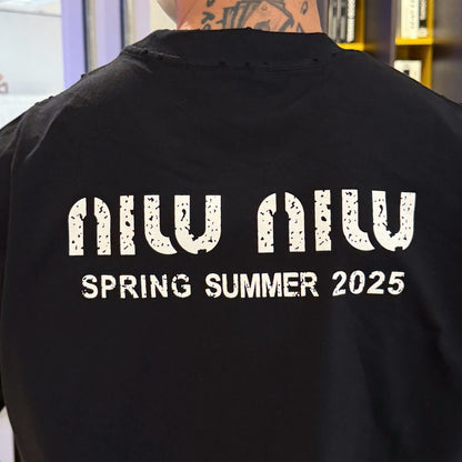 Miu Miu Technical Fabric Short-Sleeve T-Shirt – Summer 2026 Collection